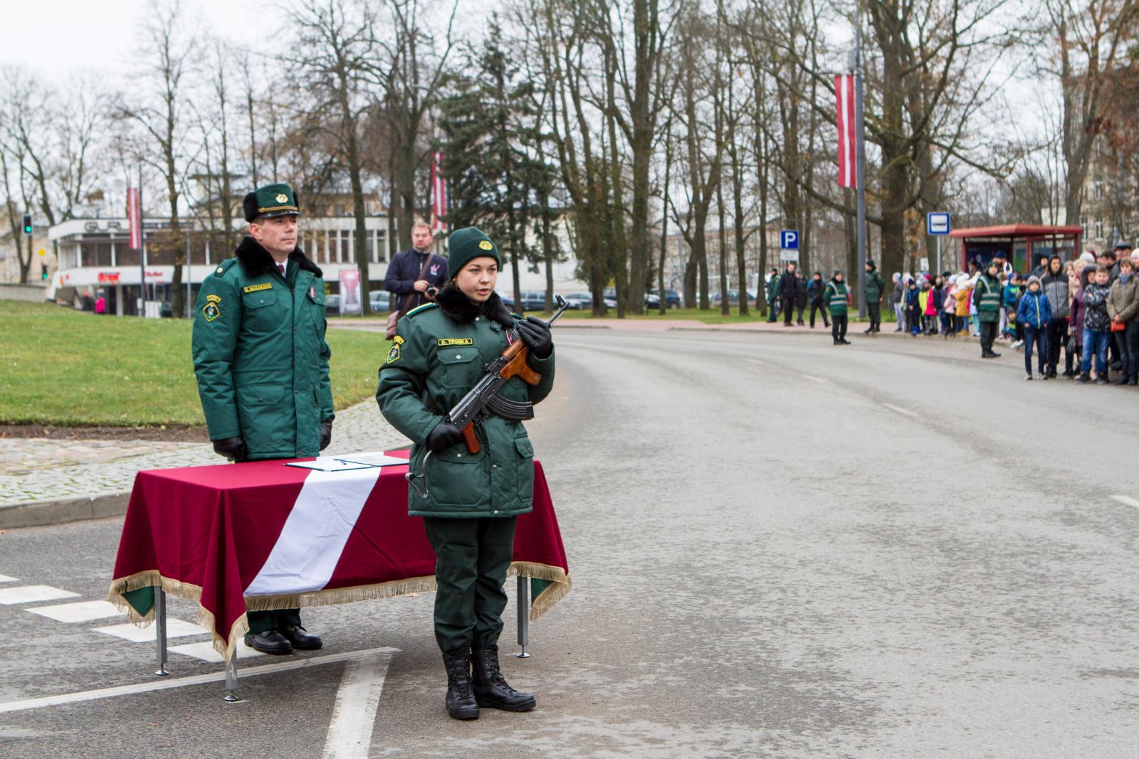 Foto: Rēzeknē norisinājās Robežsargu dienai veltītie svinīgie pasākumi