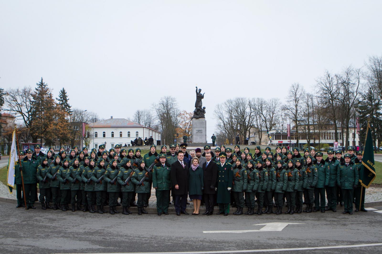 Foto: Rēzeknē norisinājās Robežsargu dienai veltītie svinīgie pasākumi