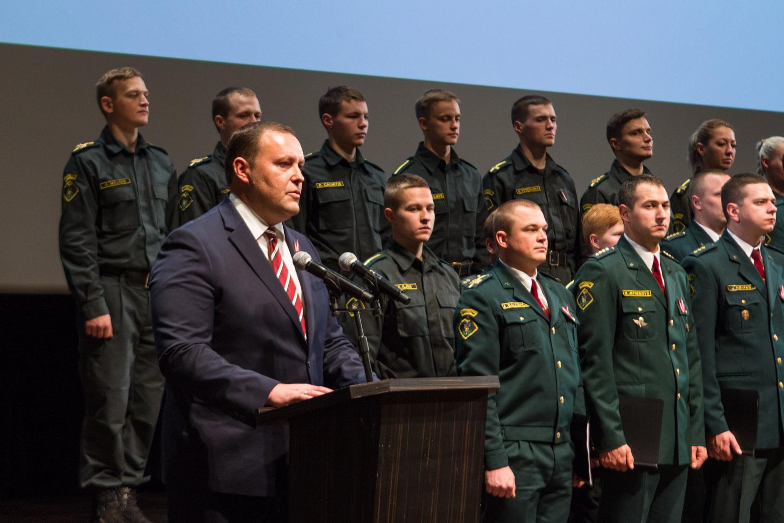 Foto: Rēzeknē norisinājās Robežsargu dienai veltītie svinīgie pasākumi