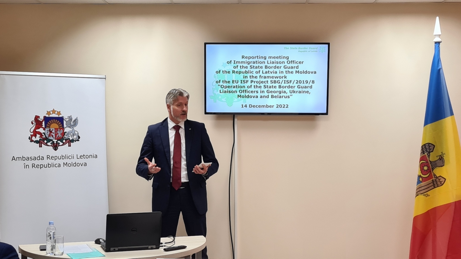 Valsts robežsardzes sakaru virsnieka aktivitātes Moldovas Republikā, Kišiņevā projekta Nr. VRS/IDF/2019/8 „Valsts robežsardzes sakaru virsnieku darbības turpināšana Gruzijā, Moldovā, Ukrainā un Baltkrievijā (2. posms)” ietvaros.