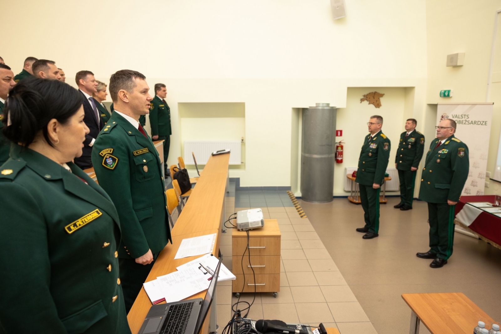 FOTO: Piektdien, 9. februārī, Valsts robežsardzes koledžā notika Valsts robežsardzes 2023. gada darbības rezultātu izvērtēšanas sanāksme
