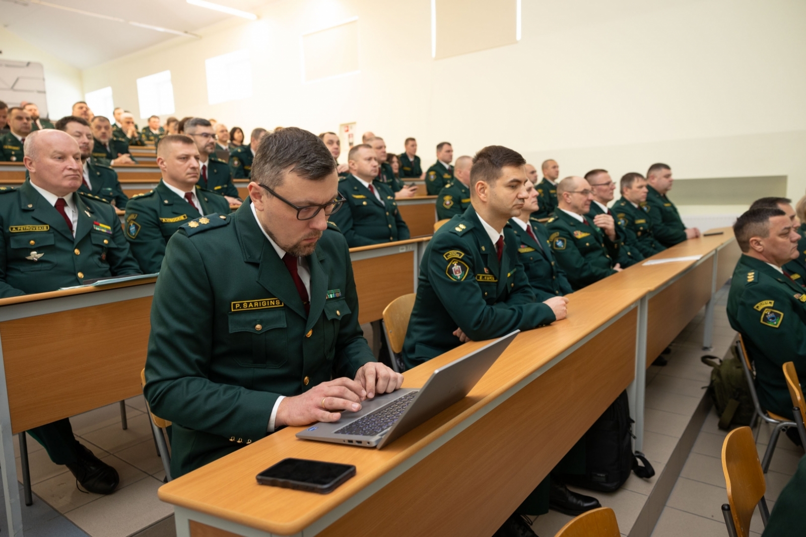 FOTO: Piektdien, 9. februārī, Valsts robežsardzes koledžā notika Valsts robežsardzes 2023. gada darbības rezultātu izvērtēšanas sanāksme