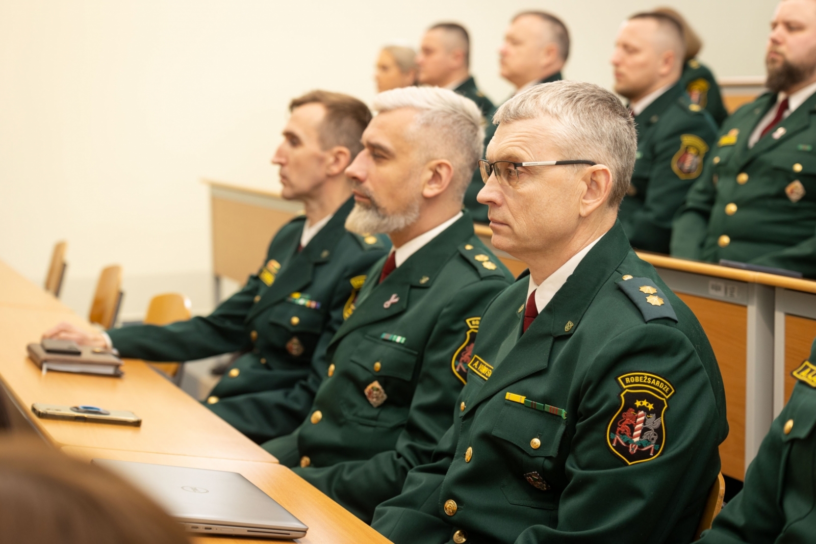 FOTO: Piektdien, 9. februārī, Valsts robežsardzes koledžā notika Valsts robežsardzes 2023. gada darbības rezultātu izvērtēšanas sanāksme