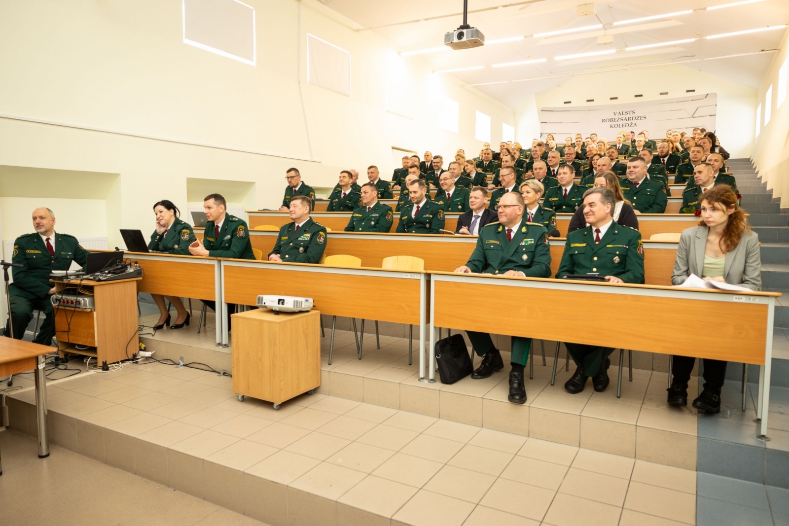 FOTO: Piektdien, 9. februārī, Valsts robežsardzes koledžā notika Valsts robežsardzes 2023. gada darbības rezultātu izvērtēšanas sanāksme
