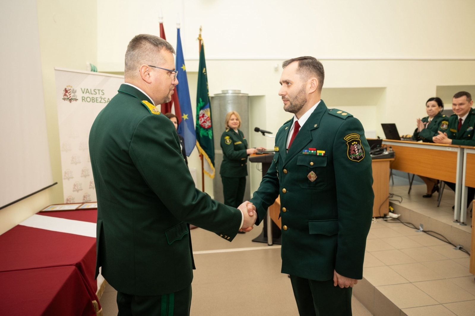 FOTO: Piektdien, 9. februārī, Valsts robežsardzes koledžā notika Valsts robežsardzes 2023. gada darbības rezultātu izvērtēšanas sanāksme