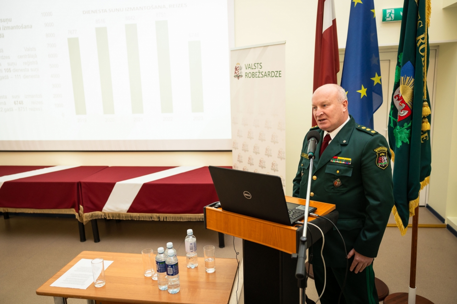 FOTO: Piektdien, 9. februārī, Valsts robežsardzes koledžā notika Valsts robežsardzes 2023. gada darbības rezultātu izvērtēšanas sanāksme