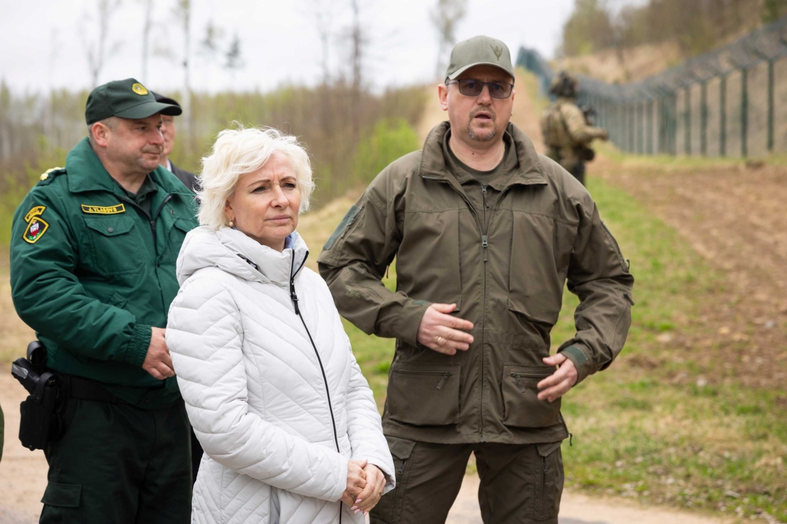 FOTO: Saeimas priekšsēdētāja apmeklē robežu