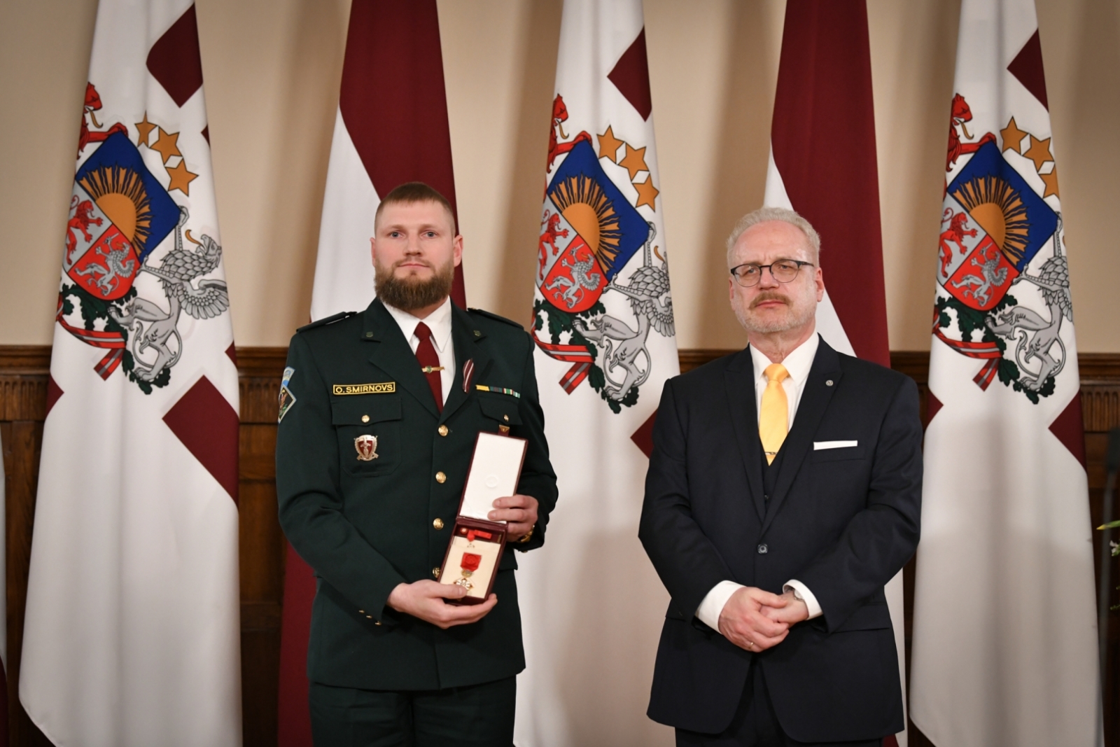 Robežsargi saņem valsts augstāko apbalvojumu