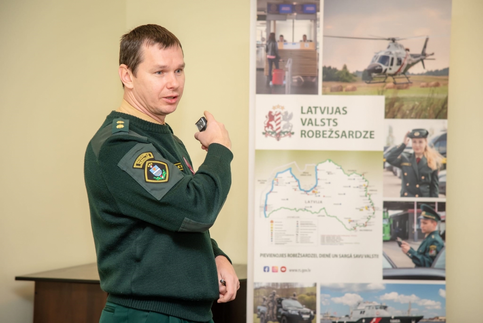 Valsts robežsardzē viesojas Vācijas Federālās policijas sakaru virsnieks