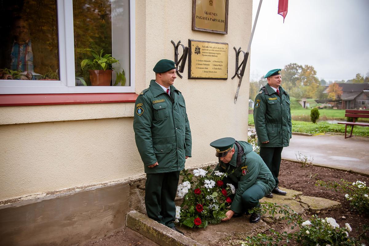 FOTO. Robežsargi piedalās Robežsardzes sagrāves piemiņas pasākumos