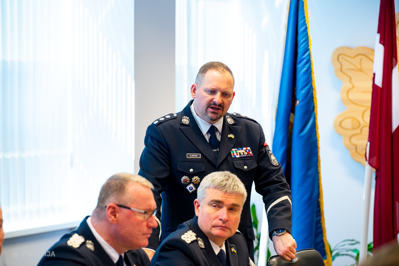 FOTO: Baltijas valstu policijas un robežsardzes priekšnieki