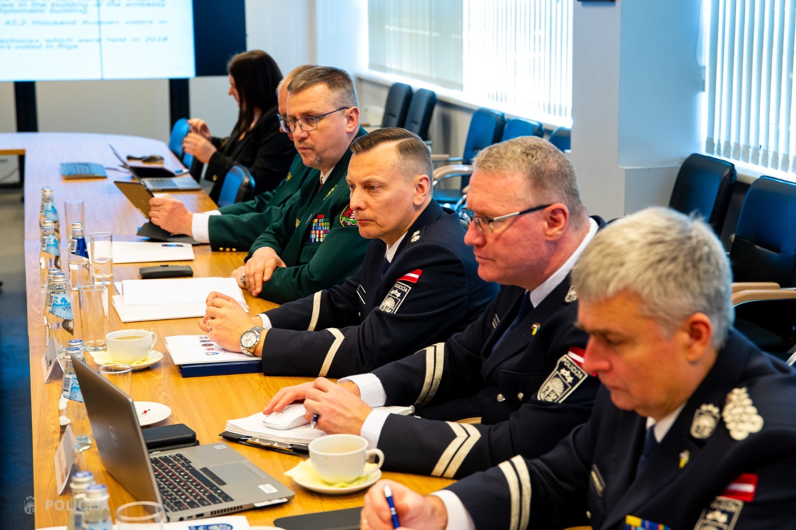 FOTO: Baltijas valstu policijas un robežsardzes priekšnieki