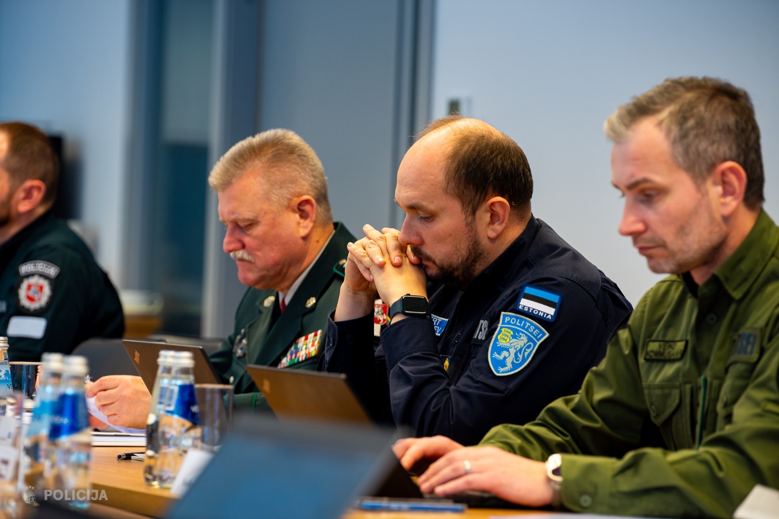 FOTO: Baltijas valstu policijas un robežsardzes priekšnieki