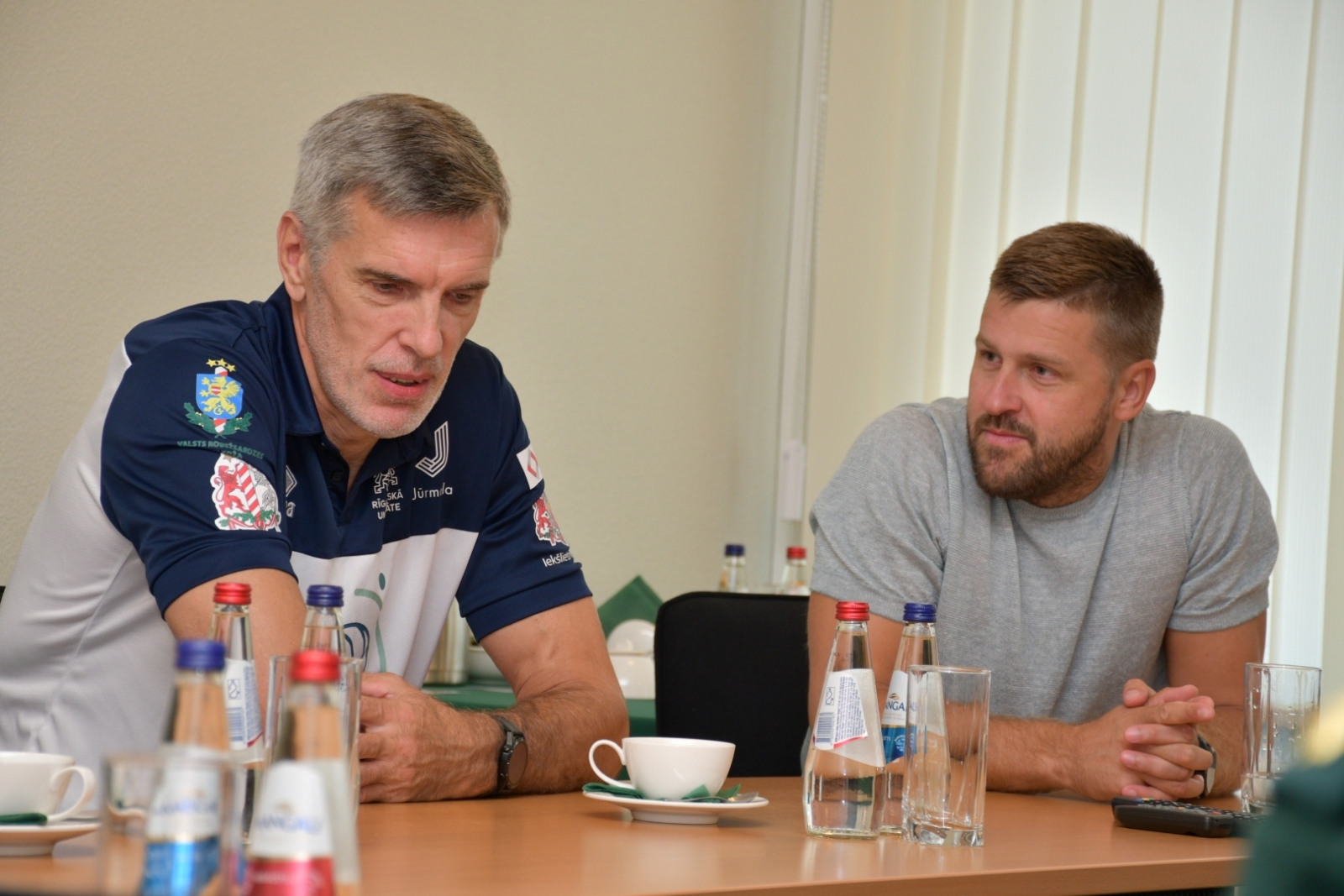 Valsts robežsardzes vadība tiekas ar "RTU Robežsardze"/ "Jūrmala" volejbola komandu