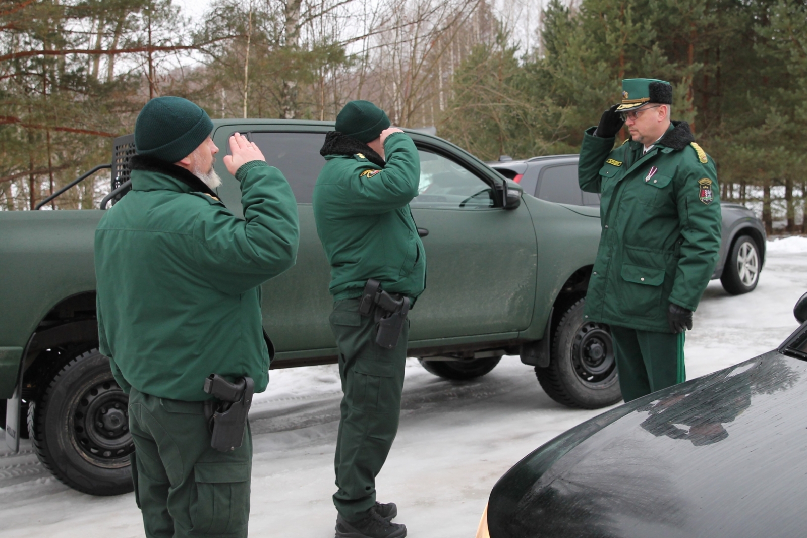 FOTO: Ārvalstu pārstāvniecību delegācijas apmeklē Valsts robežsardzi