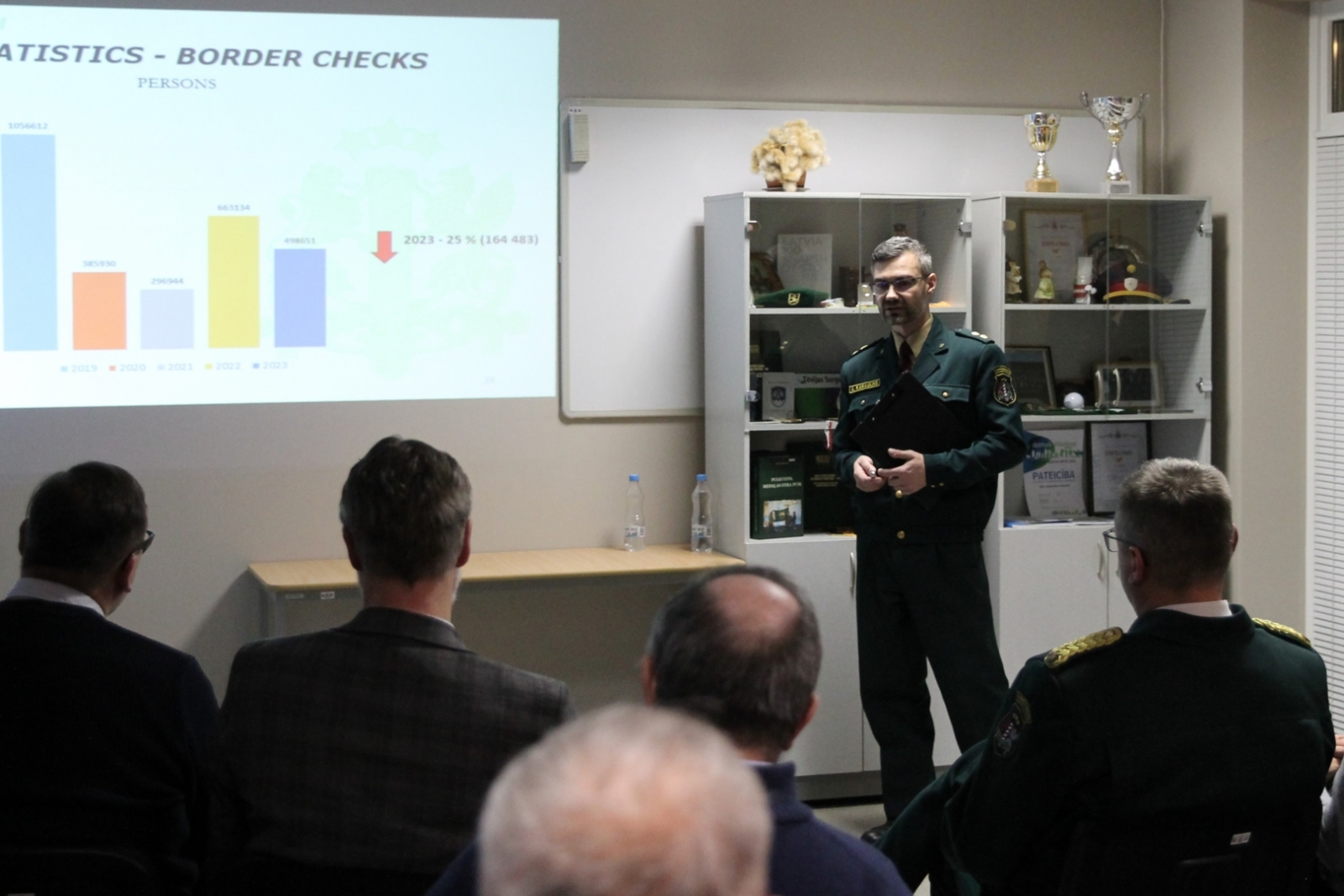 FOTO: Ārvalstu pārstāvniecību delegācijas apmeklē Valsts robežsardzi