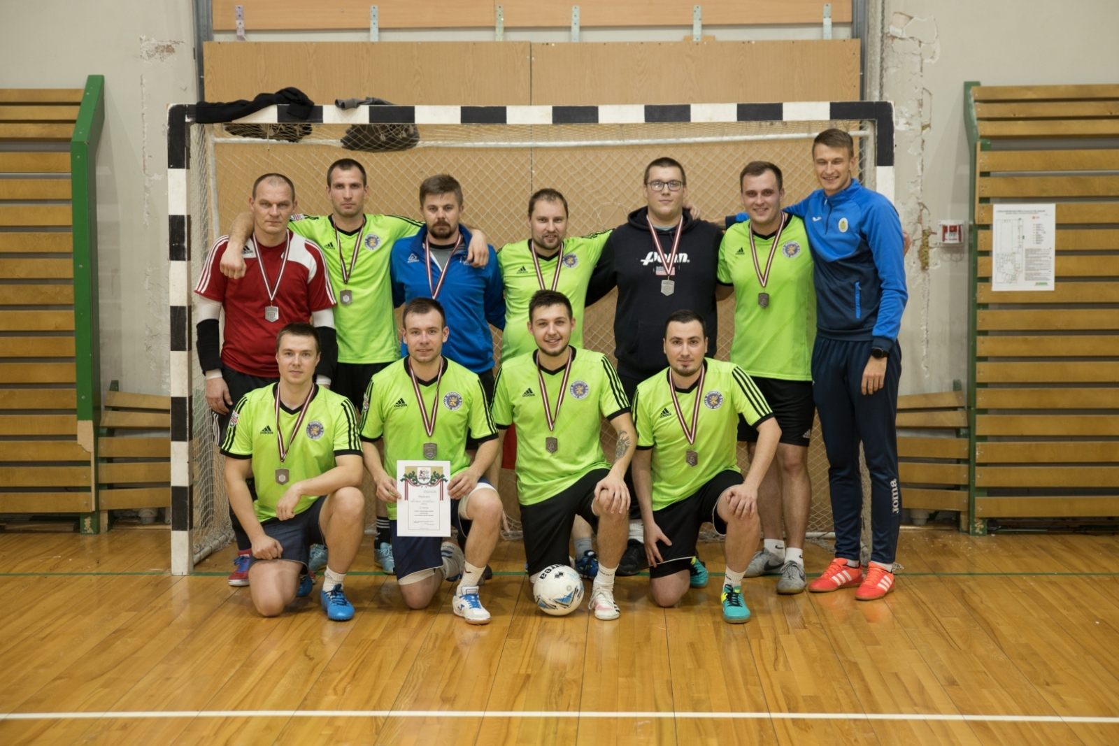 Valsts robežsardzes koledžas komanda uzvar Valsts robežsardzes telpu futbola sacensībās