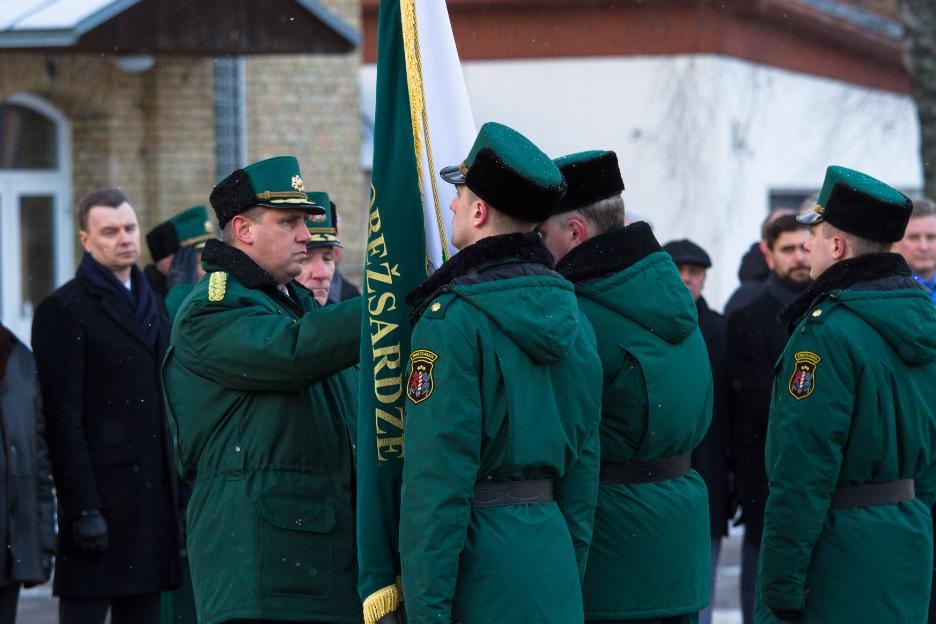 Notika Valsts robežsardzes priekšnieku maiņas ceremonija