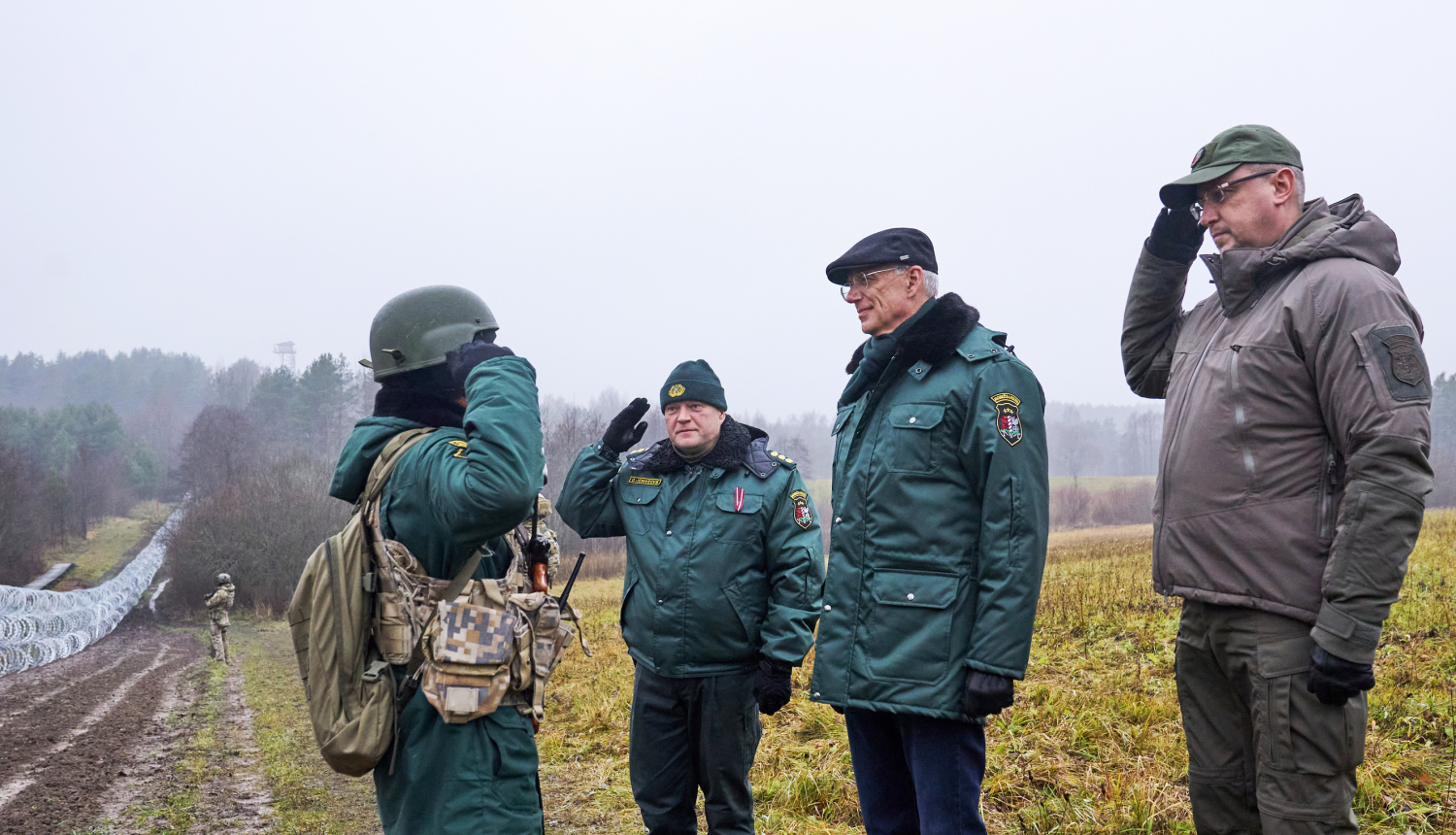 FOTO: Ministru prezidents apmeklē valsts robežu