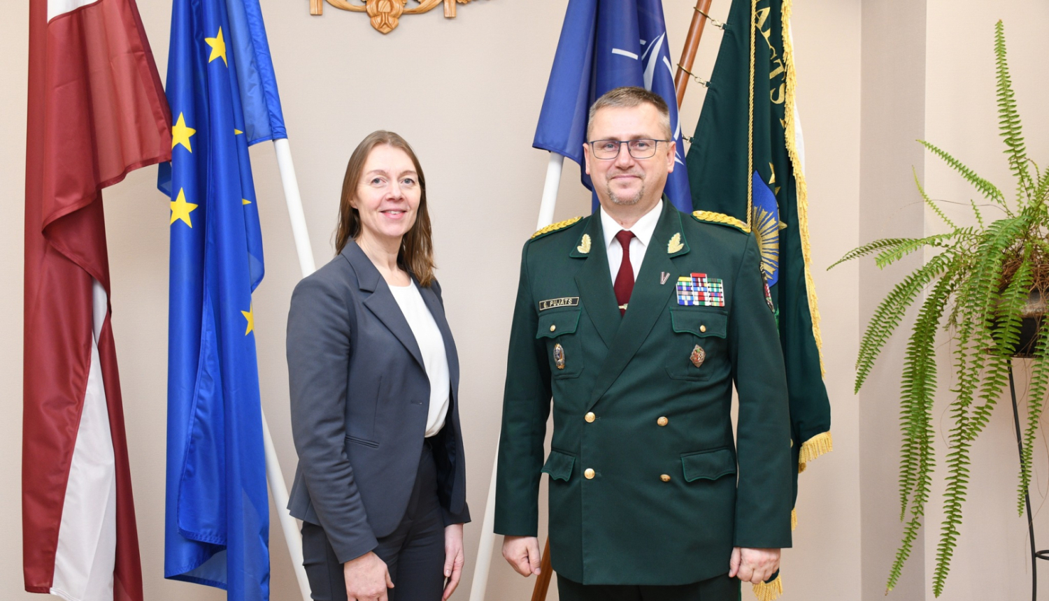 FOTO: VRS priekšnieks ar Norvēģijas vēstnieci