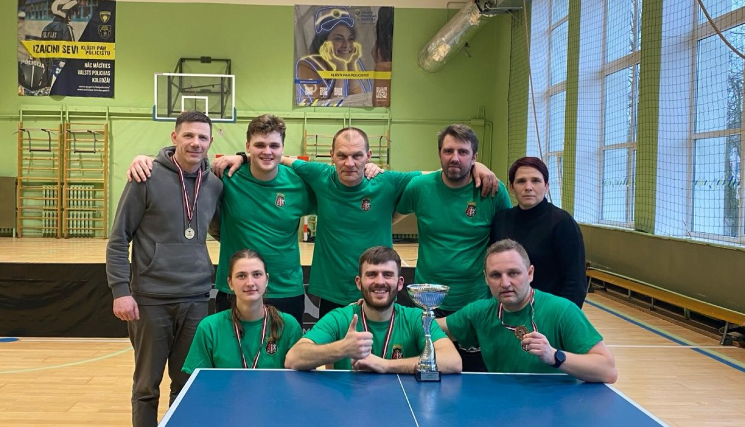 FOTO: Iekšlietu ministrijas čempionāta galda tenisā sacensību dalībnieki