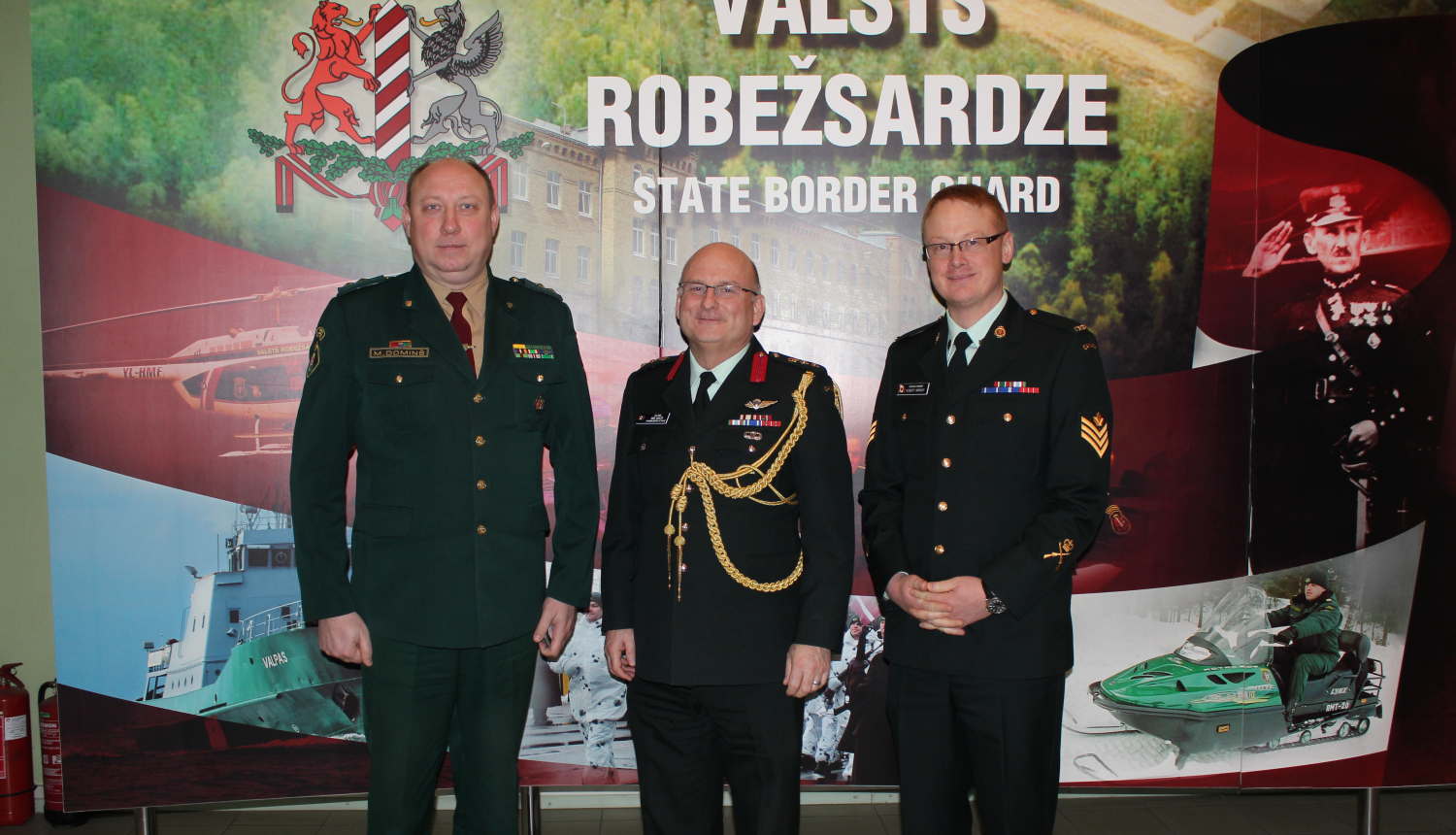 FOTO: Kanādas militārā atašeja vizīte Valsts robežsardzē