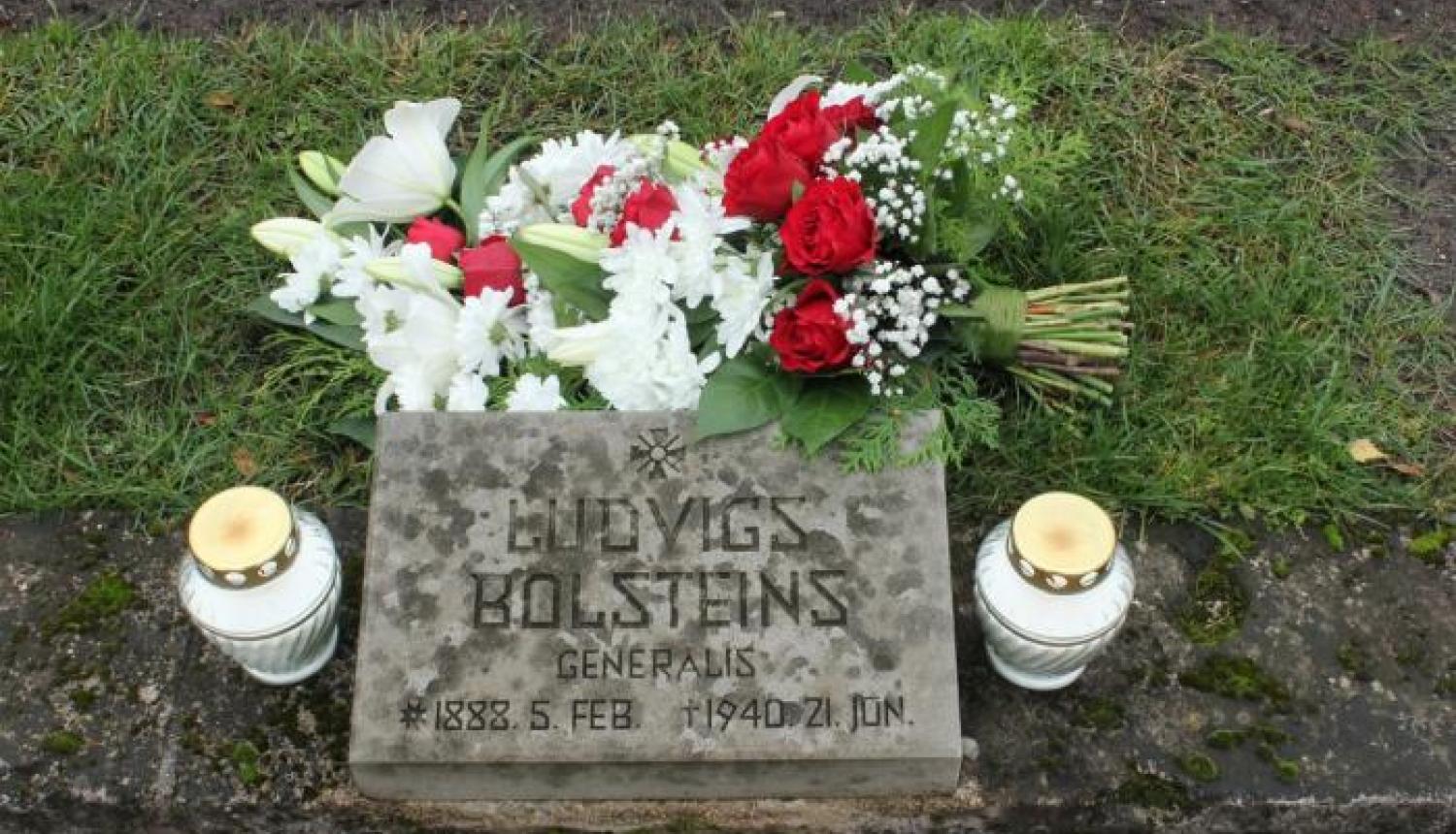 FOTO: Ludvida Bolšteina atdusas vieta Brāļu kapos
